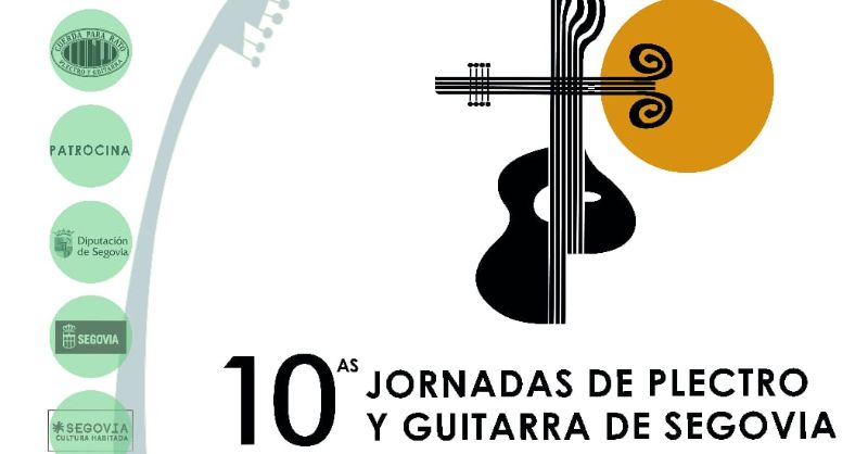 6190 cartel 10 jornadas plectro y guitarra de segovia