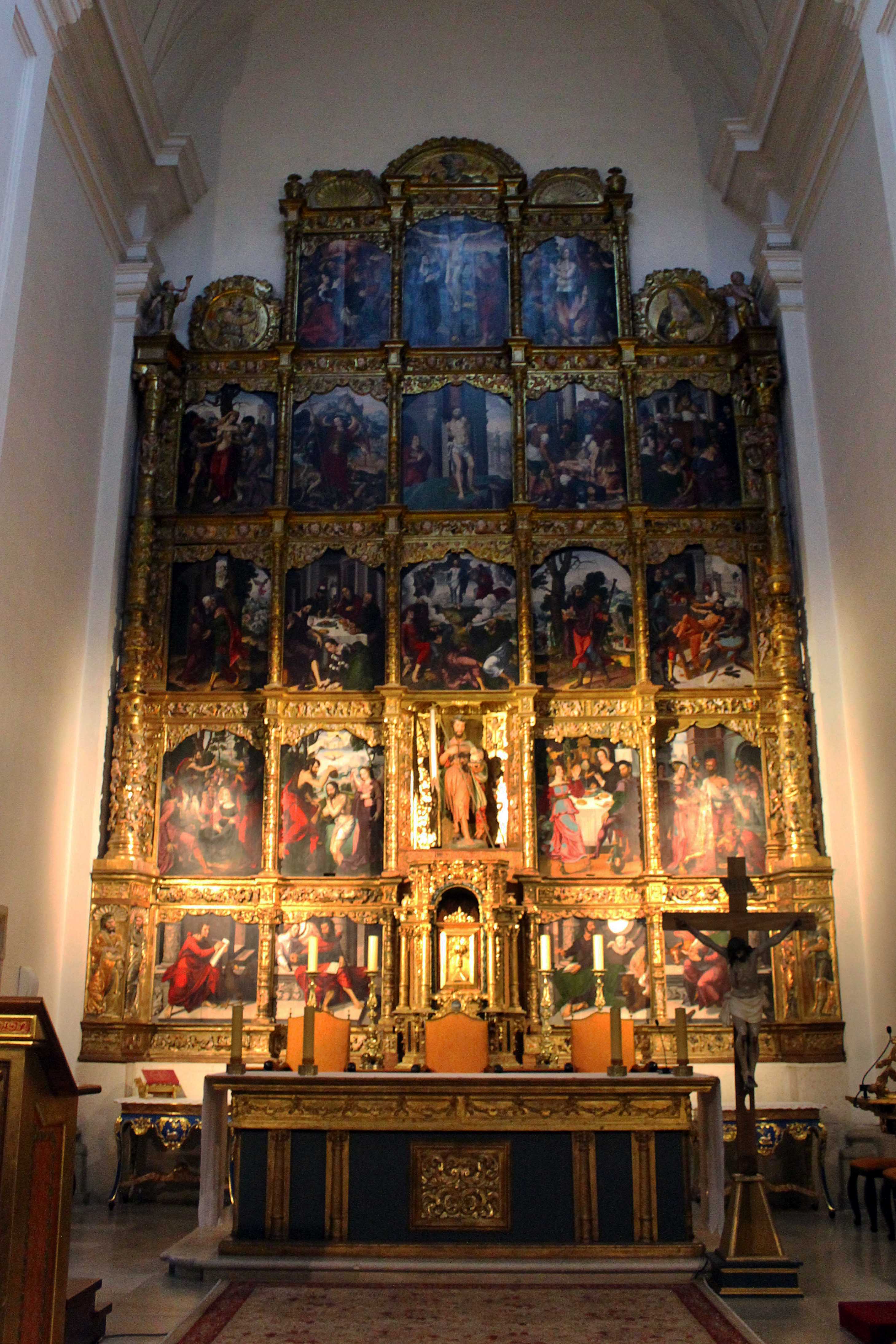 RETABLO IGLESIA DE SAN JUAN BAUTISTA CARBONERO EL MAYOR retocada 