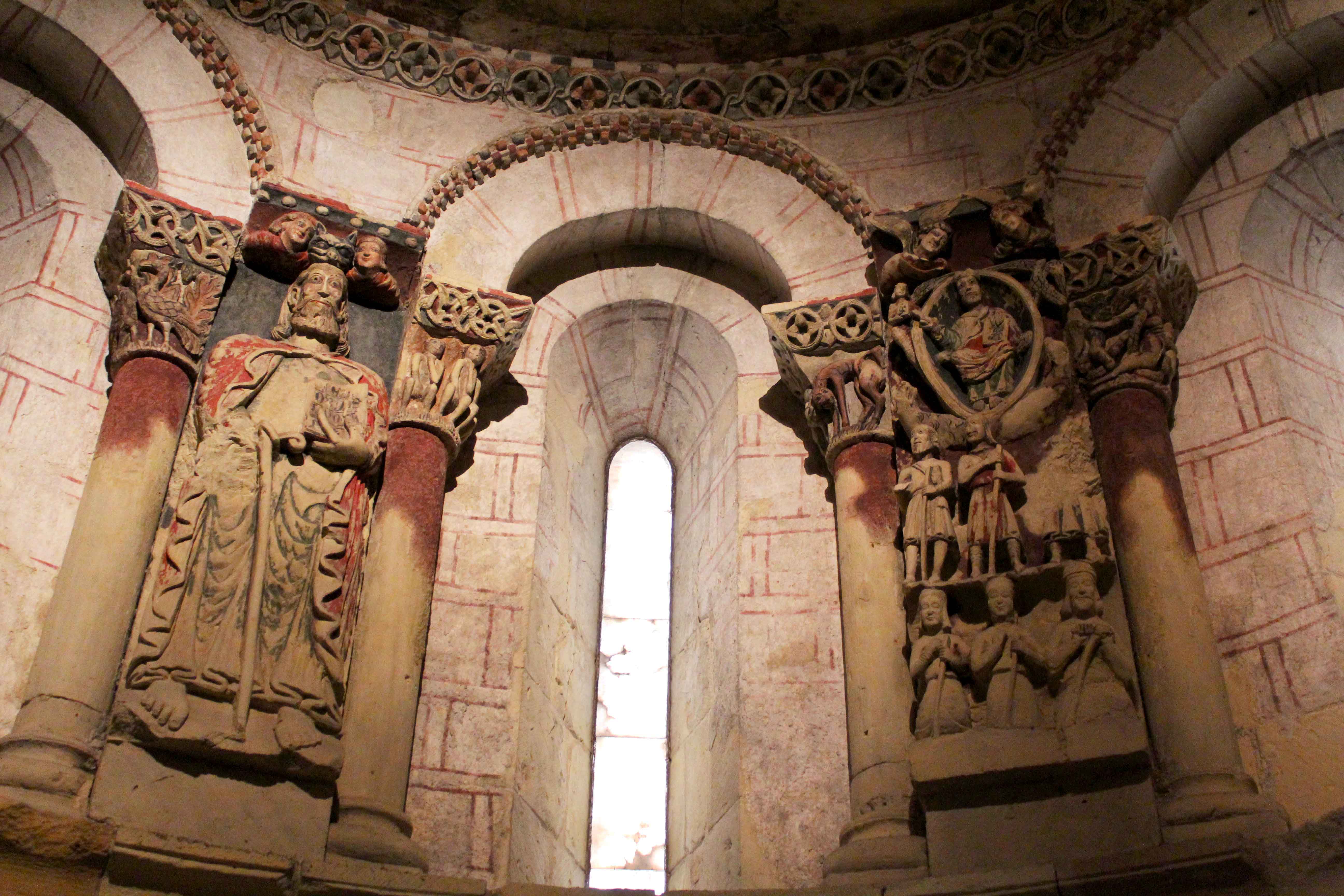 DETALLE DE LA DECORACION POLICOMADA DEL ABSIDE IGLESIA DE SANTIAGO TURÉGANO retocad 