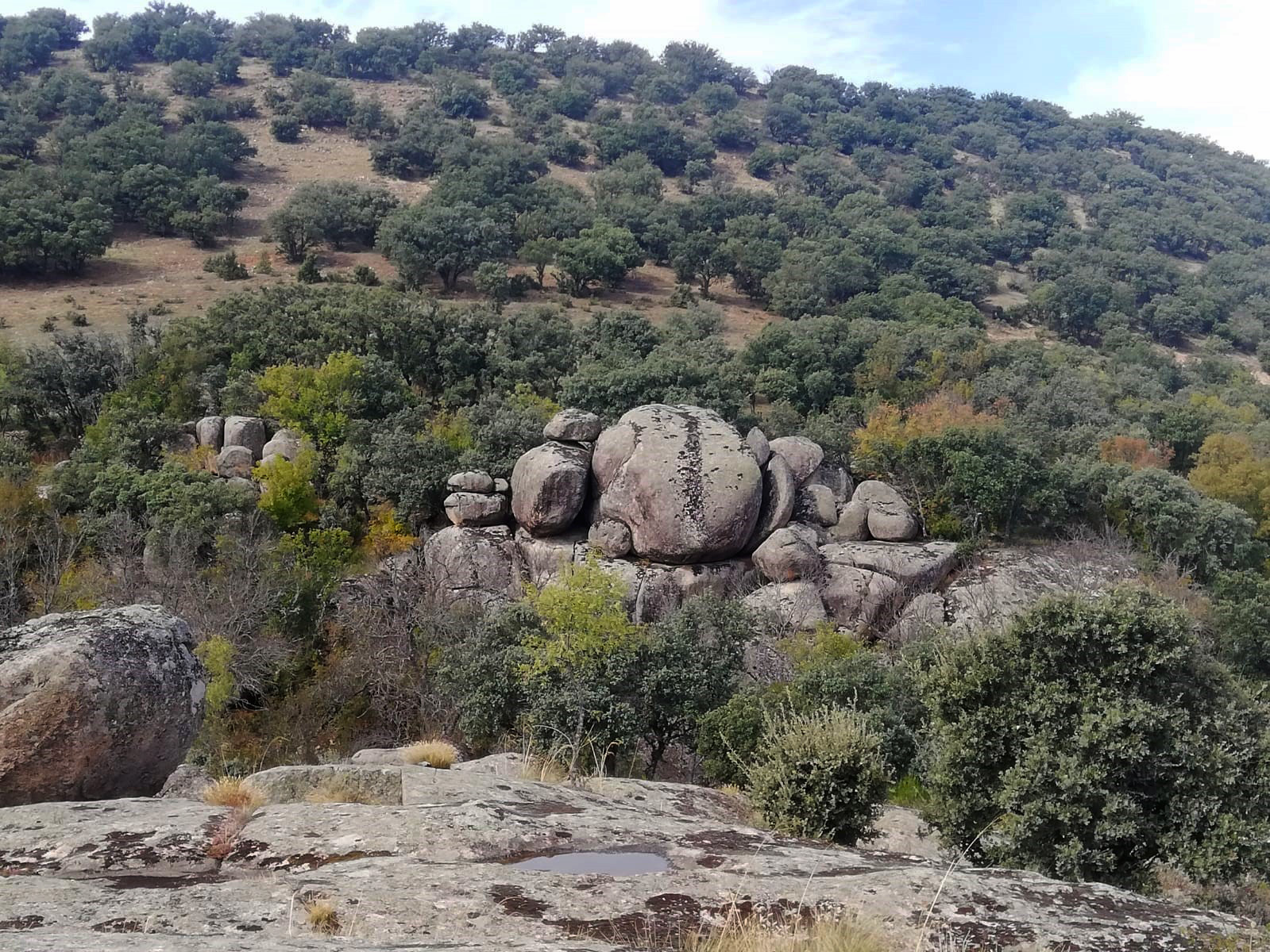 piedra del Berrocal llamada Peña el Gato retocada 