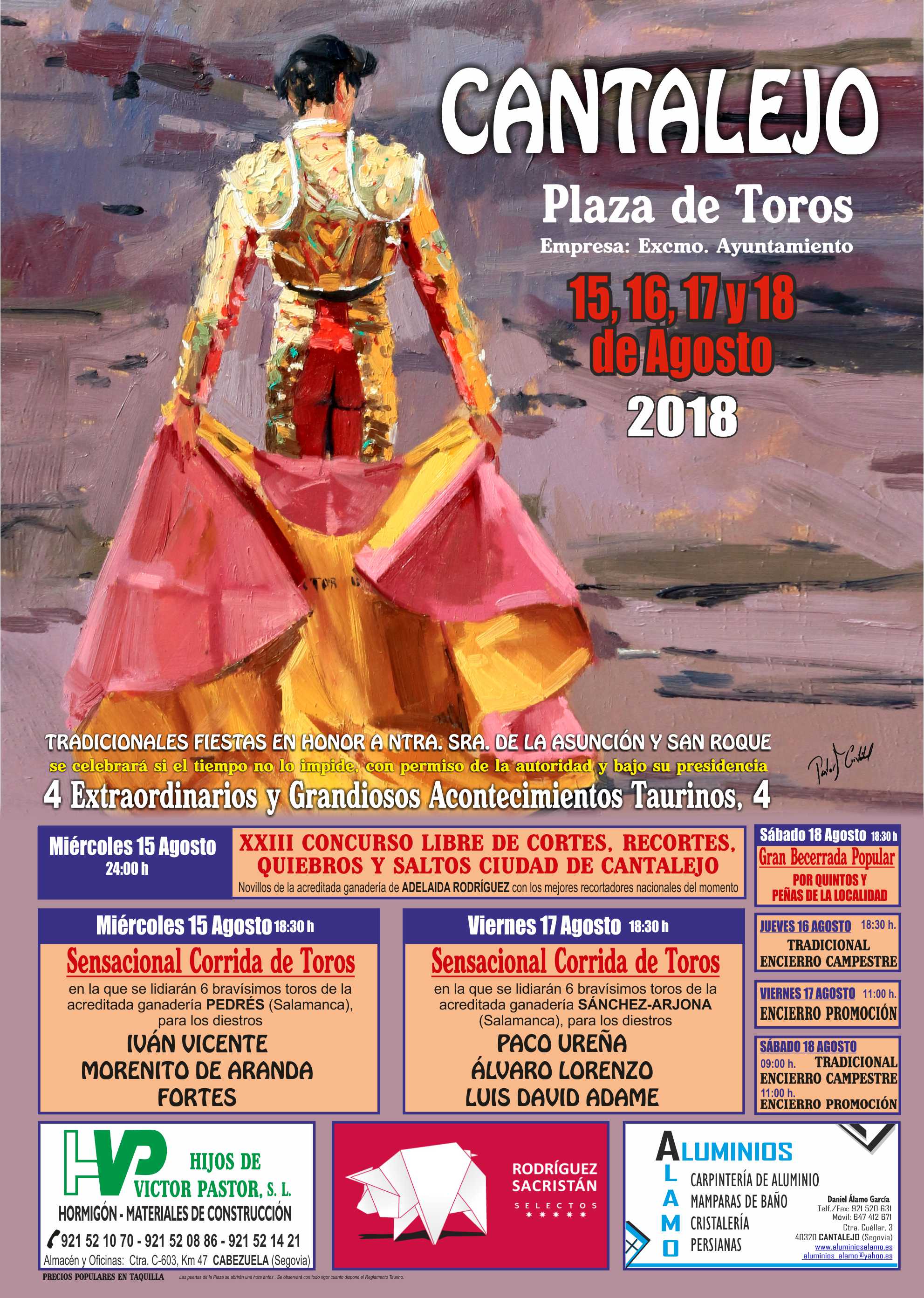 festejos taurinosfiestas cantalejo 2018