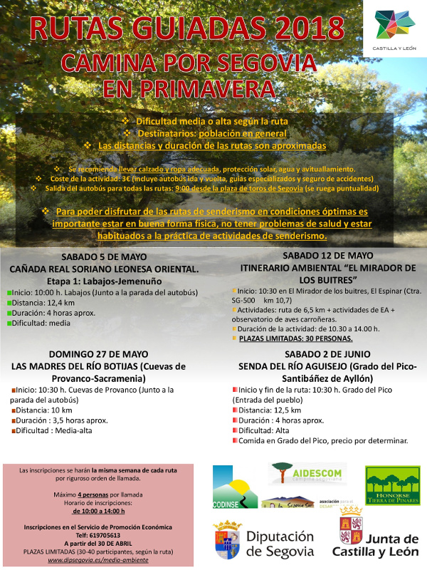 Cartel rutas primavera