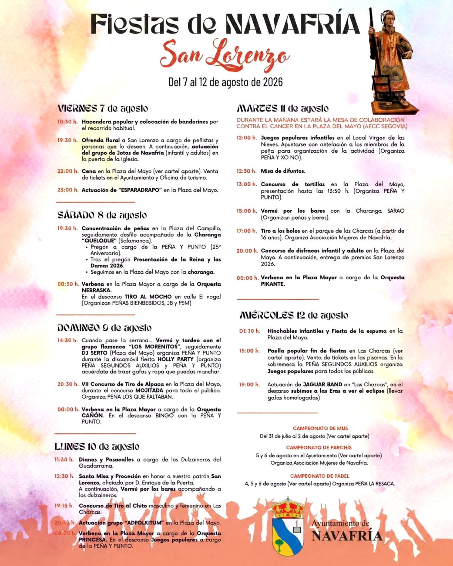Fiestas en Honor a San Lorenzo en  Navafría