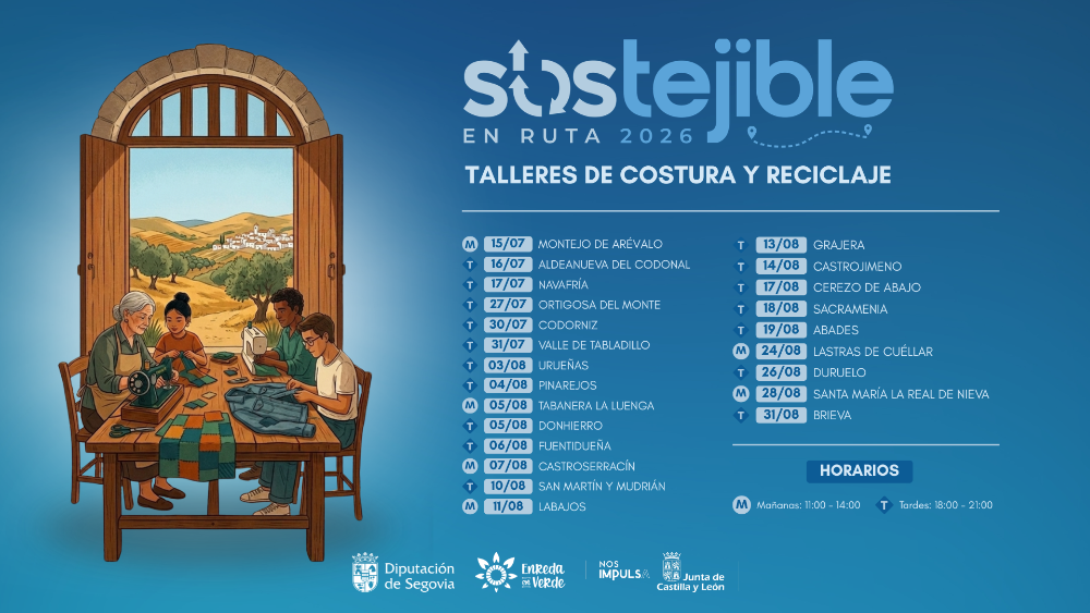Talleres de costura y reciclaje - Sostejible 2026 - Cerezo de Abajo