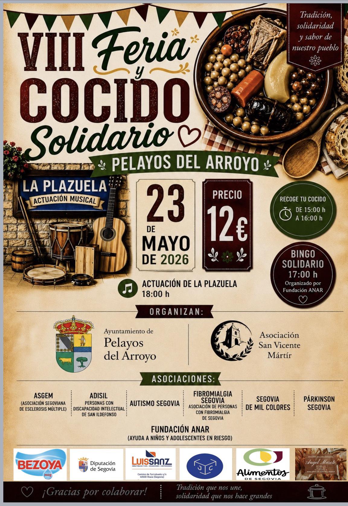 Feria y Cocido solidario en Pelayos del Arroyo