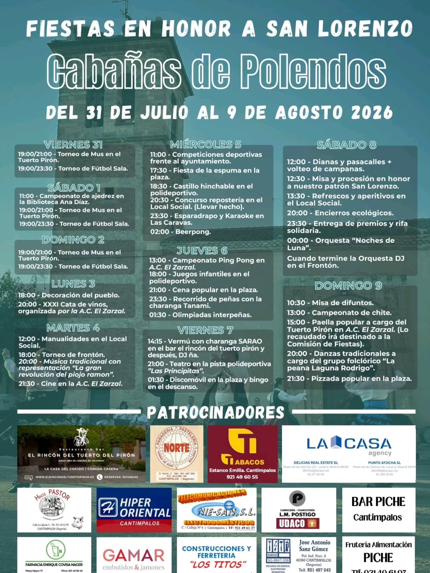 Fiestas en honor a San Lorenzo - Cabañas de Polendos