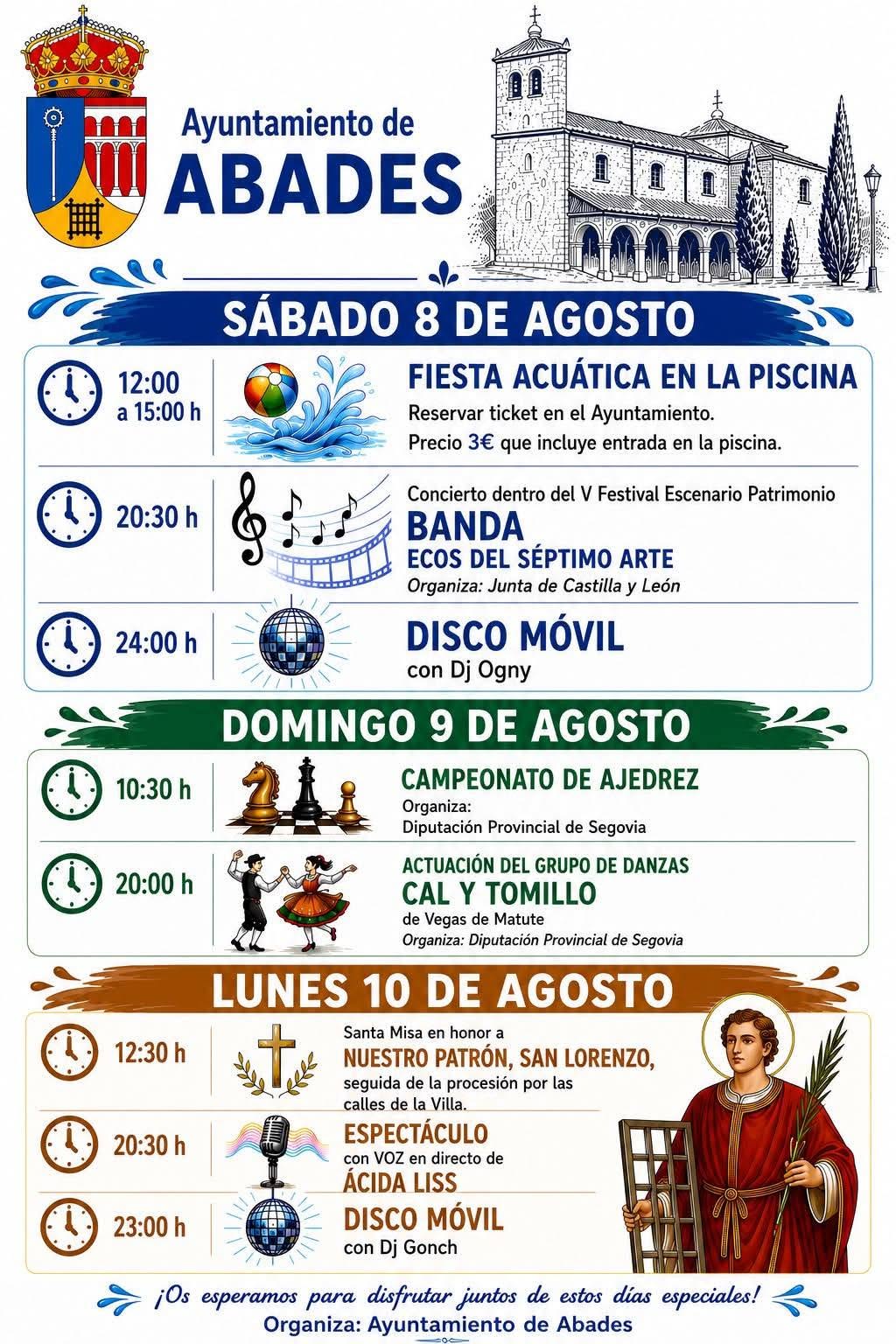 Fiestas en honor a nuestro patrón San Lorenzo Mártir - Abades