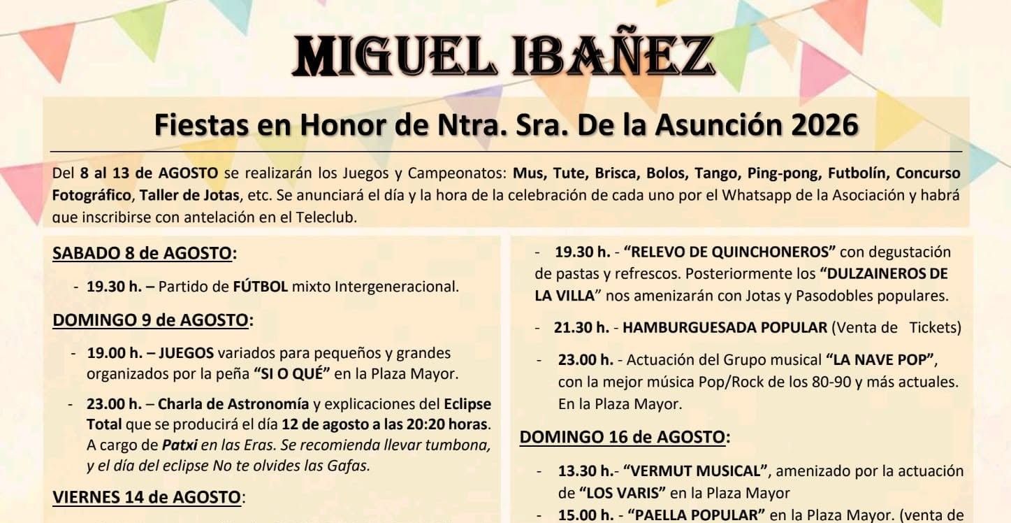 Fiestas en honor a Ntra. Sra. de la Asunción - Miguel Ibáñez