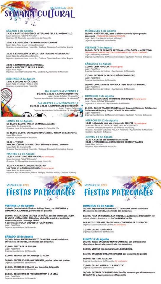 Fiestas en Mozoncillo