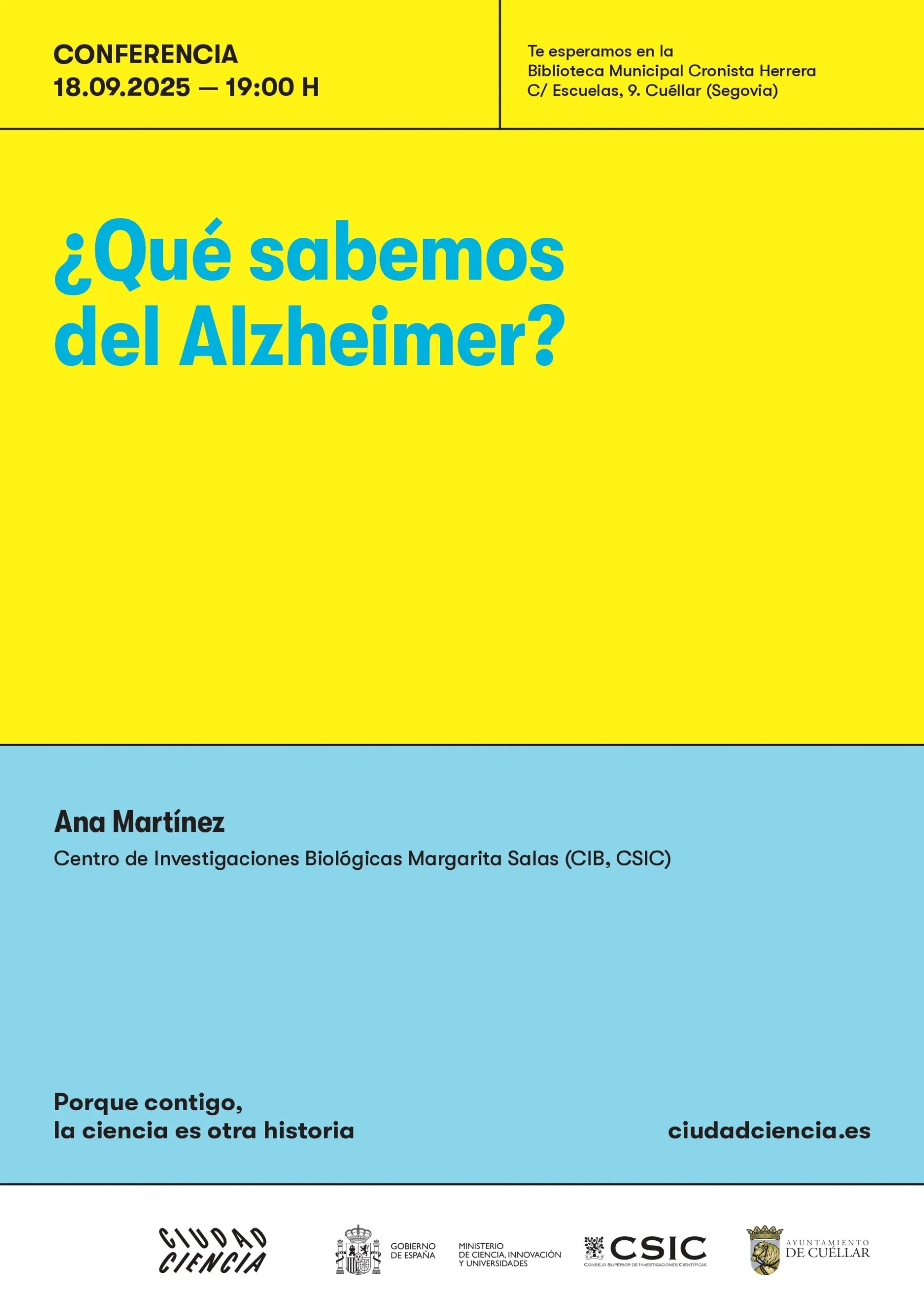 Conferencia, ¿Qué sabemos del Alzheimer?